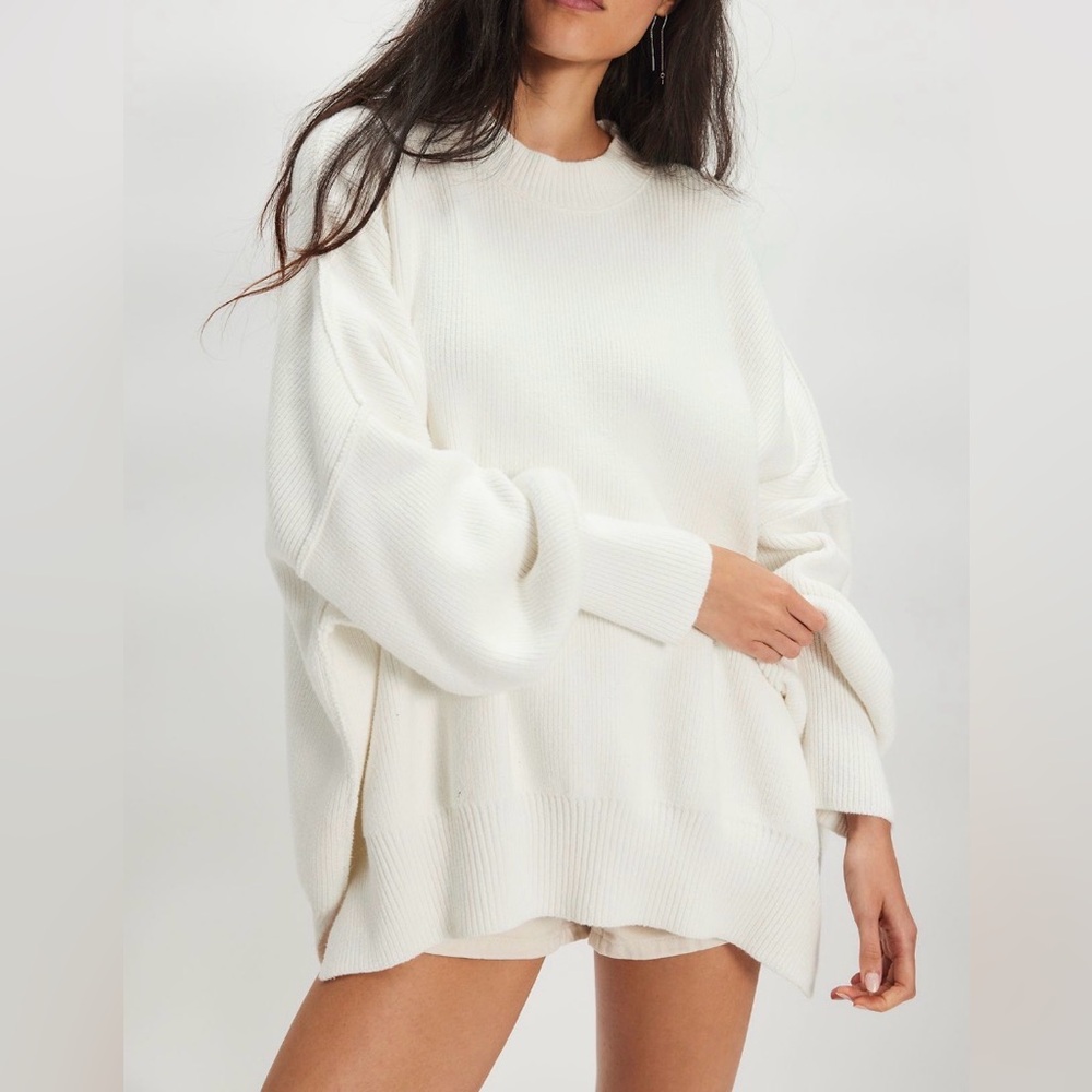Free People easy street tunic in painted white